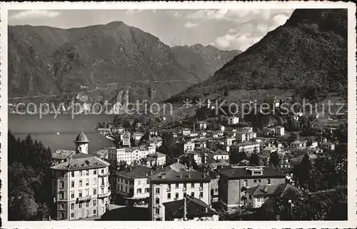 Lugano Lago di Lugano Stadtansicht