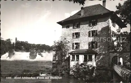 Neuhausen Rheinfall Hotel Schloesschen Woerth Kat. Schaffhausen