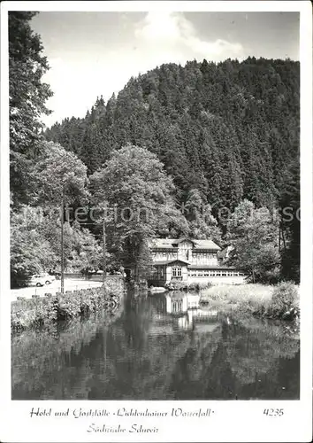 Koenigstein Saechsische Schweiz Hotel Restaurant Lichtenhainer Wasserfall Kat. Koenigstein Saechsische Schweiz