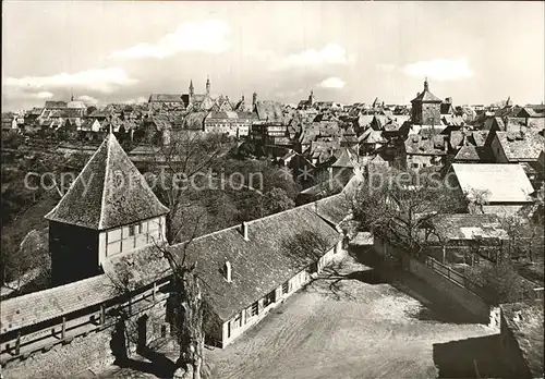 Rothenburg Tauber Blick von der Rossmuehle Kat. Rothenburg ob der Tauber