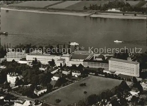 Bonn Rhein Fliegeraufnahme Bundeshaus Kat. Bonn