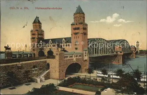 Coeln Rhein Hohenzollernbruecke Kat. Koeln