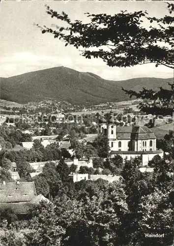 Haindorf Chiemgau Teilansicht mit Kirche Kat. Aschau i.Chiemgau