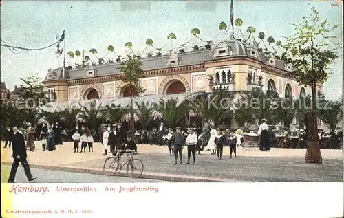 Hamburg Alsterpavillon am Jungfernstieg Kat. Hamburg