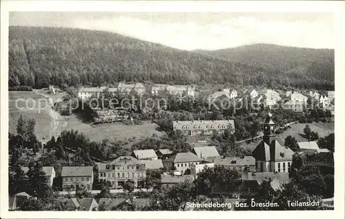 Schmiedeberg  Dippoldiswalde Teilansicht mit Kirche