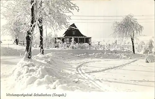 Schellerhau Wintersportgebiet im Erzgebirge Handabzug Kat. Altenberg