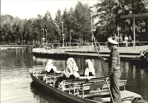 Spreewald Kahn Wasserstrasse Trachten Kat. Luebbenau