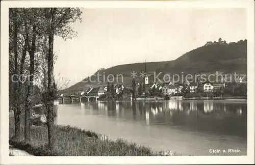 Stein Rhein Rheinpartie mit Schloss Hohenklingen Kat. Stein Rhein