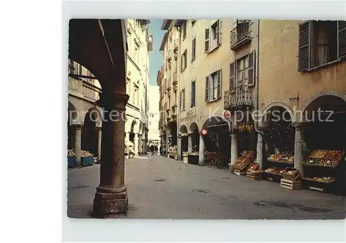 Lugano TI Strassenansicht Markt  Kat. Lugano