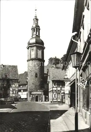 Stolberg Harz Blick zum Marktturm Luftkurort Kat. Stolberg Harz