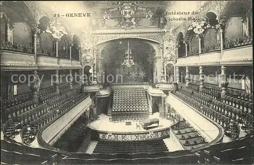 Geneve GE Interieur du Victoria Hall Kat. Geneve