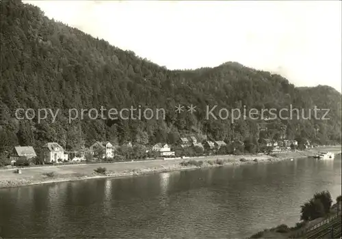 Schmilka Partie an der Elbe Kat. Bad Schandau