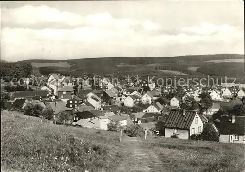 Schnett Panorama Luftkurort und Wintersportplatz Kat. Masserberg Thueringer Wald