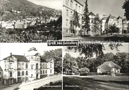 Sonneberg Thueringen Teilansicht Juri Gagarin Platz Stadtpark Konzertpavillon Spielzeugmuseum Kat. Sonneberg