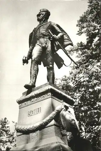 Stralsund Mecklenburg Vorpommern Schilldenkmal Statue Kat. Stralsund