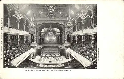 Geneve GE Interieur du Victoria Hall Kat. Geneve