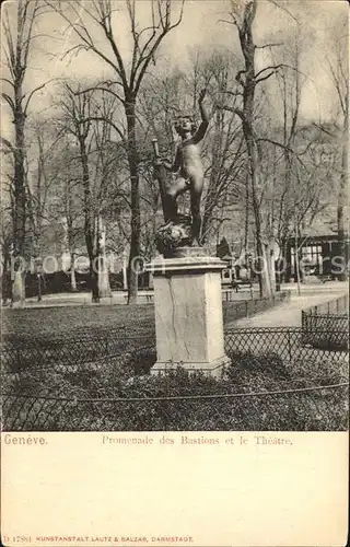 Geneve GE Promenade des Bastions et le Theatre Kat. Geneve