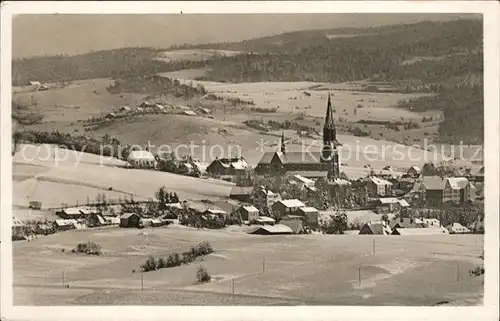 Zwiesel Niederbayern Winterpanorama Kat. Zwiesel