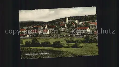 Krumbach Odenwald Ortsansicht mit Kirche Kat. Fuerth