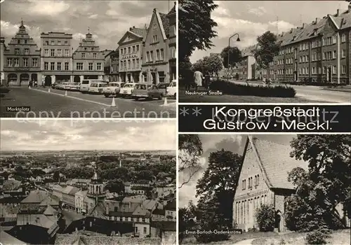 Guestrow Mecklenburg Vorpommern Marktplatz Neukruger Strasse  Ernst Barlach Gedenkstaette Kat. Guestrow