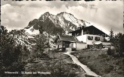 Mittenwald Bayern St Anton mit Wetterstein Kat. Mittenwald