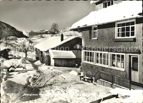 Schnepfau Vorarlberg Berghaus Kanisfluh Winterpanorama Kat. Schnepfau