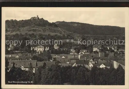 Bad Blankenburg Stadtansicht Burg Greifenstein Kat. Bad Blankenburg