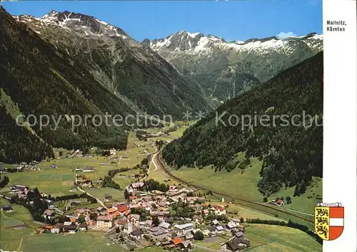 Mallnitz Kaernten Alpenpanorama Fliegeraufnahme