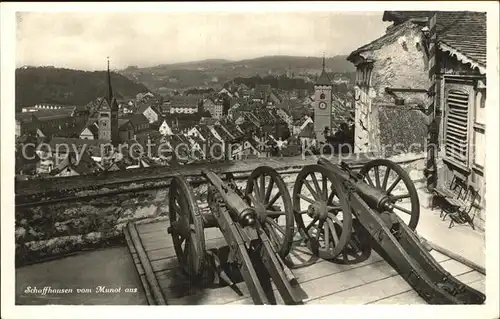 Schaffhausen SH Blick vom Munot aus Kanonen Kat. Schaffhausen