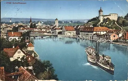 Schaffhausen SH Rheinpartie mit Bruecke Kat. Schaffhausen