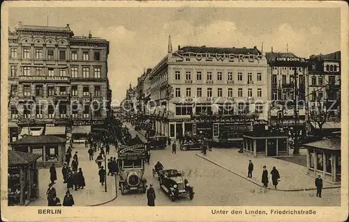 Berlin Unter den Linden Friedrichstrasse Kat. Berlin