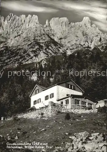 Gaudeamushuette mit Toerlspitzen Wilder Kaiser Kat. Wildermieming