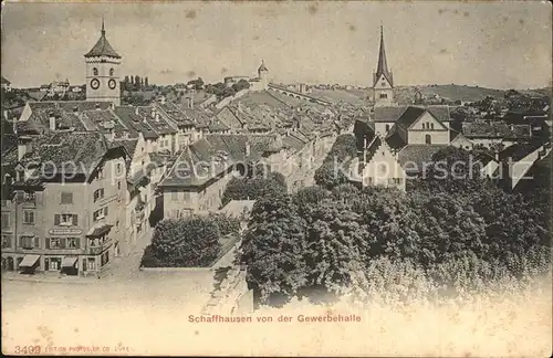 Schaffhausen SH Blick von Gewerbehalle Kat. Schaffhausen