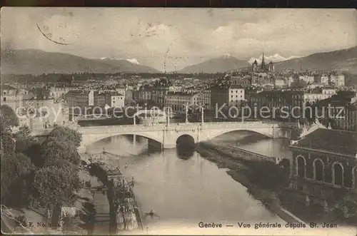 Geneve GE Vue depuis St. Jean Kat. Geneve