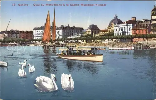 Geneve GE Quai du Mont Blanc Casino Municipal Kursaal Kat. Geneve