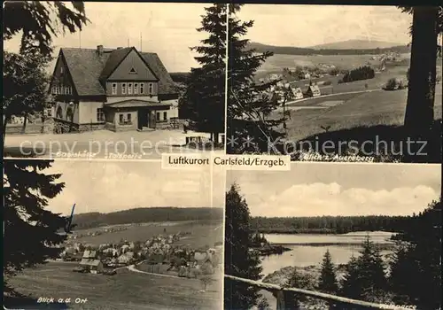 Carlsfeld Erzgebirge Gaststaette Talsperre Ortsansicht Talsperre Auersberg Kat. Eibenstock