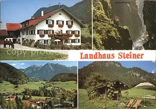 Tiefenbach Oberstdorf Landhaus Steiner Breitachklamm Panorama Huette Kat. Oberstdorf