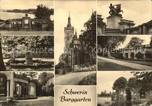 Schwerin Mecklenburg Schloss Burggarten Teilansichten Kat. Schwerin