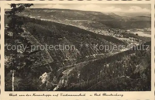 Bad Blankenburg Blick von der Huenenkuppe auf Weidmannsheil Kat. Bad Blankenburg