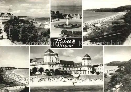 Binz Ruegen Strand Brunnen Kat. Binz