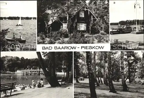 Bad Saarow Pieskow Scharmuetzelsee Schiffsanlegestelle Schwanenwiese Kat. Bad Saarow