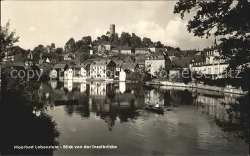 Bad Lobenstein Thueringen Blick von Inselbruecke Kat. Bad Lobenstein