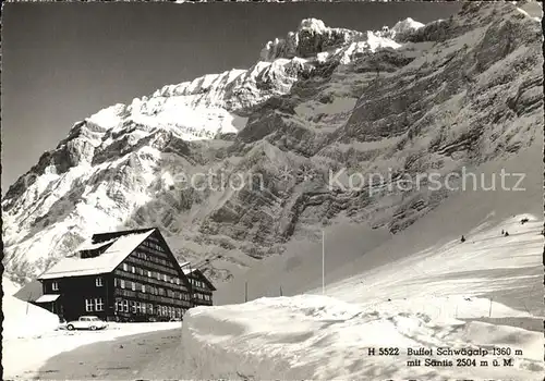 Schwaegalp Buffet mit Saentis Kat. Schwaegalp