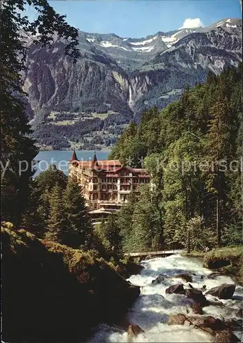 Brienz BE Parkhotel Giessbach Bergbach See Alpen Kat. Brienz