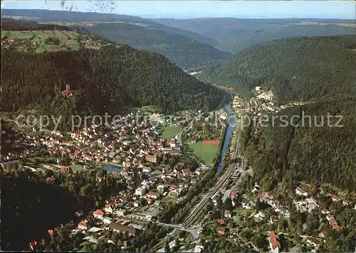 Bad Liebenzell im Nagoldtal Fliegeraufnahme Kat. Bad Liebenzell