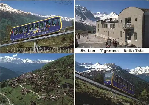 St Luc Funiculaire Tignousa Bella Tola Val d Anniviers Kat. St Luc