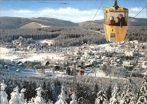 Hahnenklee Bockswiese Harz mit Bocksberg Seilbahn Kat. Goslar