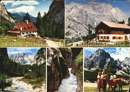 Wimbachtal Wimbachschloss Wimbachgriesalm Palvenhoerner  Kat. Berchtesgaden