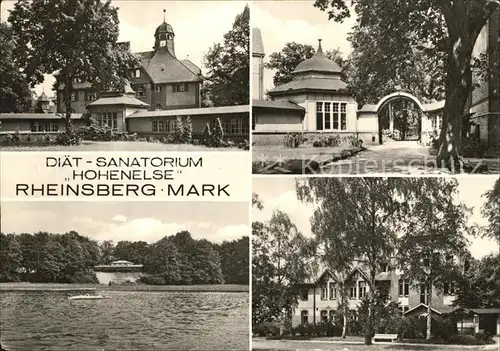 Rheinsberg Diaet Sanatorium Hohenelse See Kat. Rheinsberg