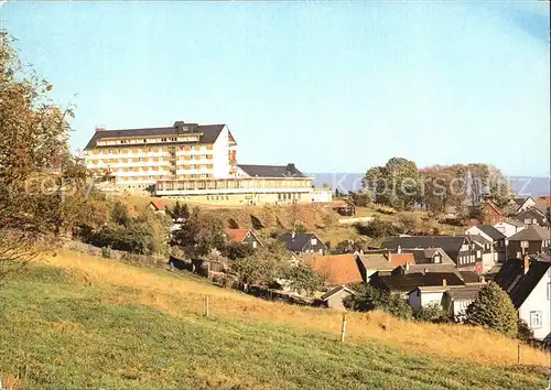 Schnett Blick zum FDGB Erholungsheim Kaluga Kat. Masserberg Thueringer Wald